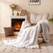 Luxury Faux Wolf Fur Blanket 740GSM Soft Plush Throw for Sofa